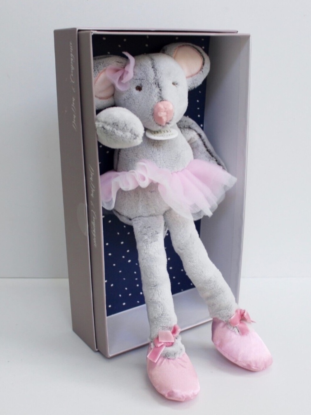 Mon DouDou et Compagnie Paris Ballerina Mouse Plush Lovey 12" NWT - Picture 2 of 5